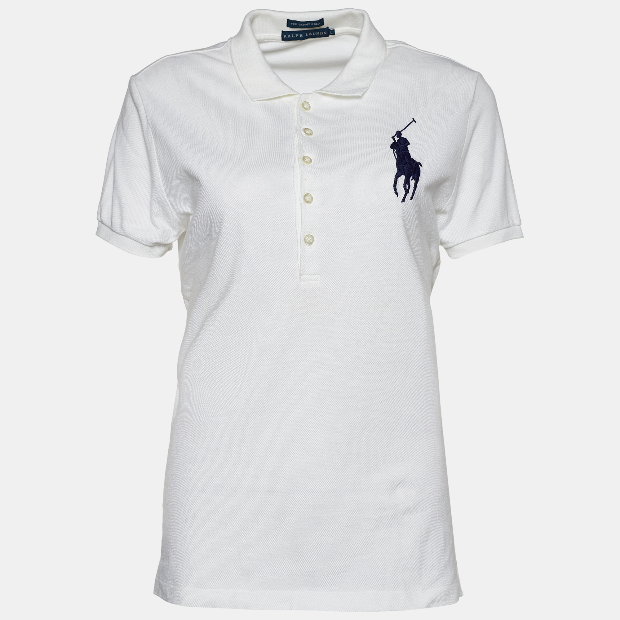 

Ralph Lauren White Cotton Pique Polo T-Shirt