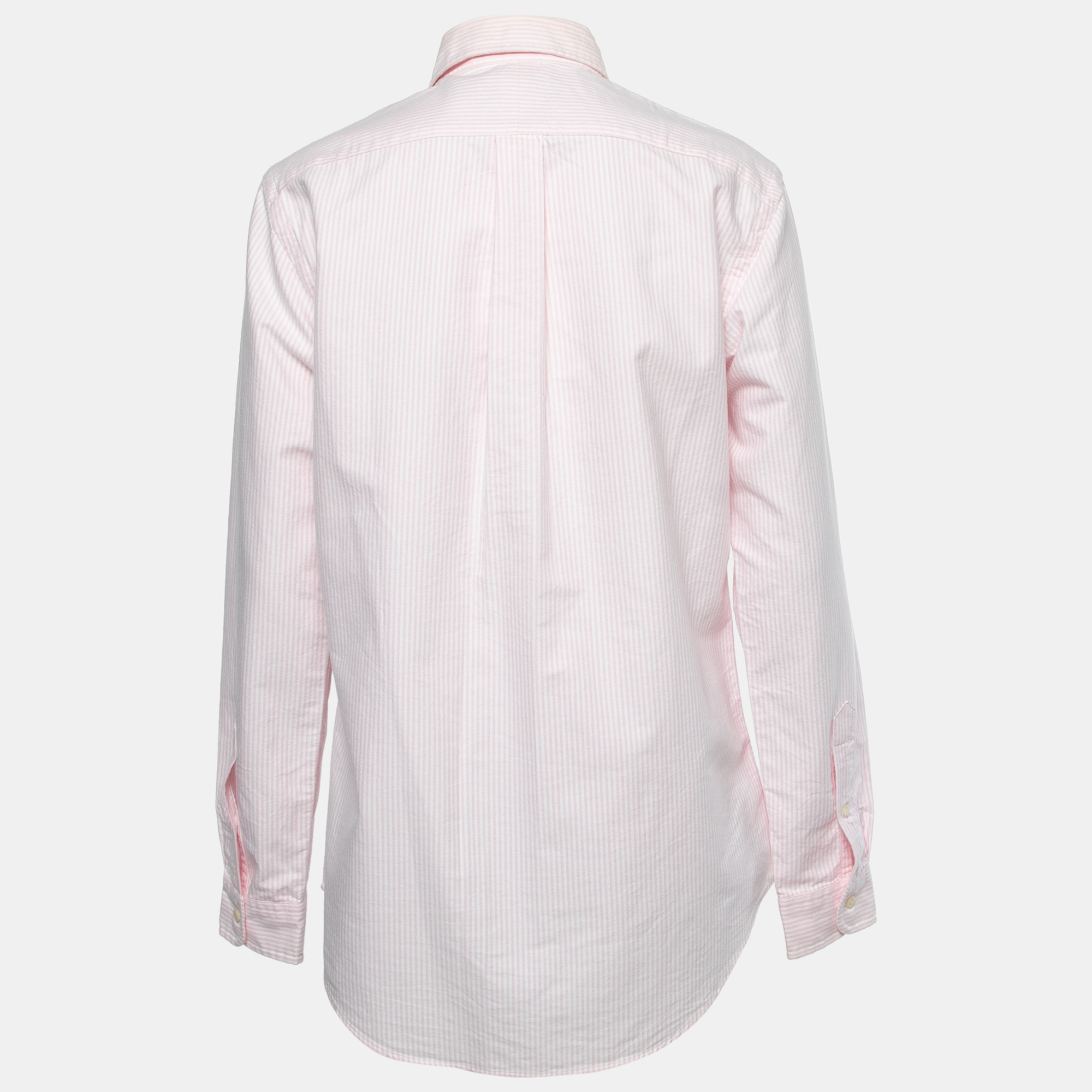 

Ralph Lauren Pink Striped Cotton Button-Down Shirt