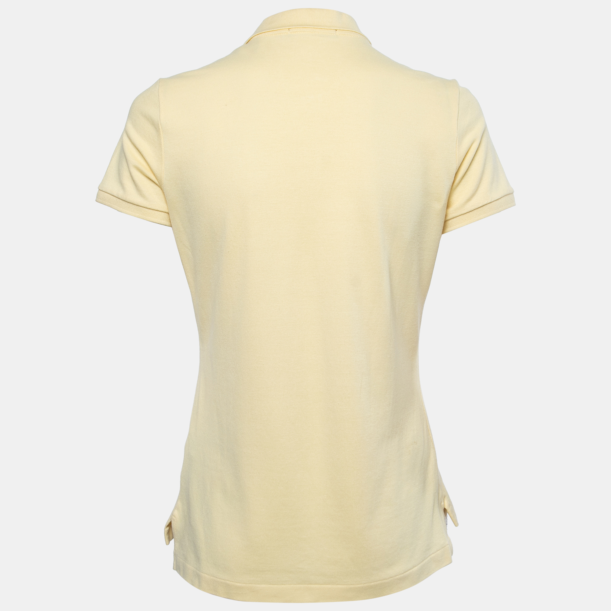 

Ralph Lauren Yellow Cotton Pique Logo Embellished Polo T-Shirt