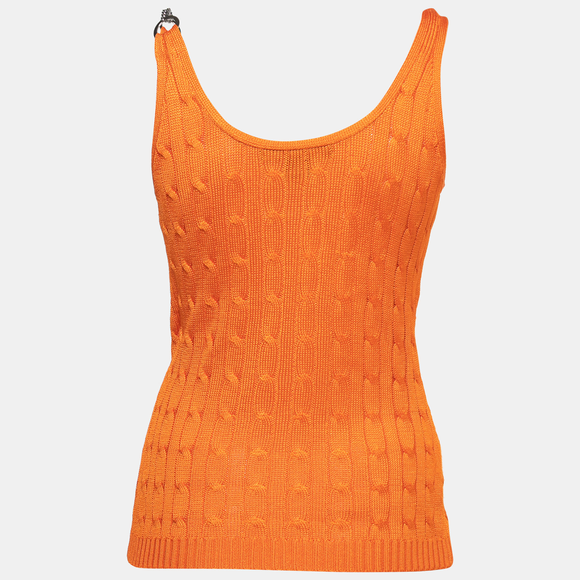

Ralph Lauren Orange Silk Knitted Top