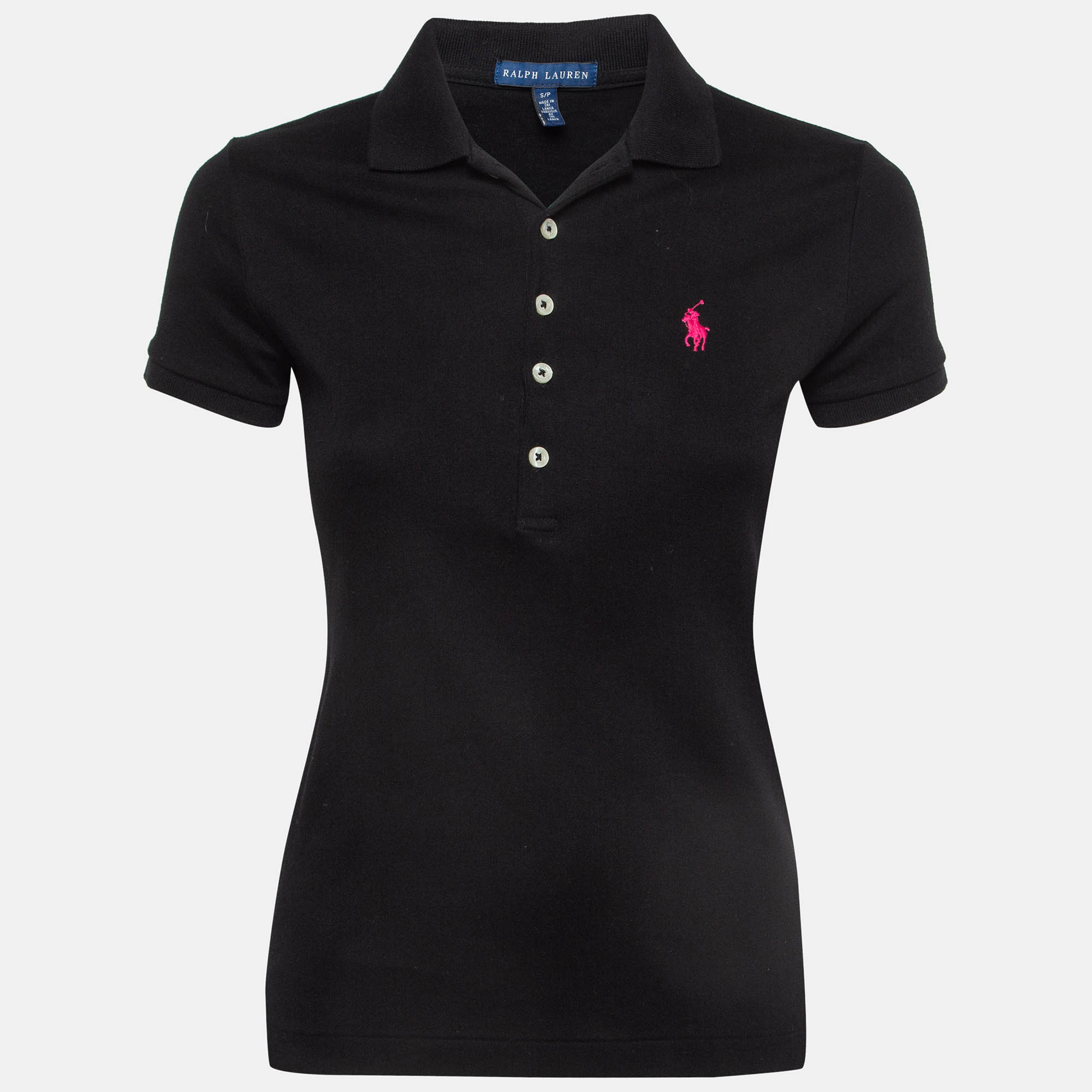 Pre-owned Ralph Lauren Black Cotton Polo T-shirt S