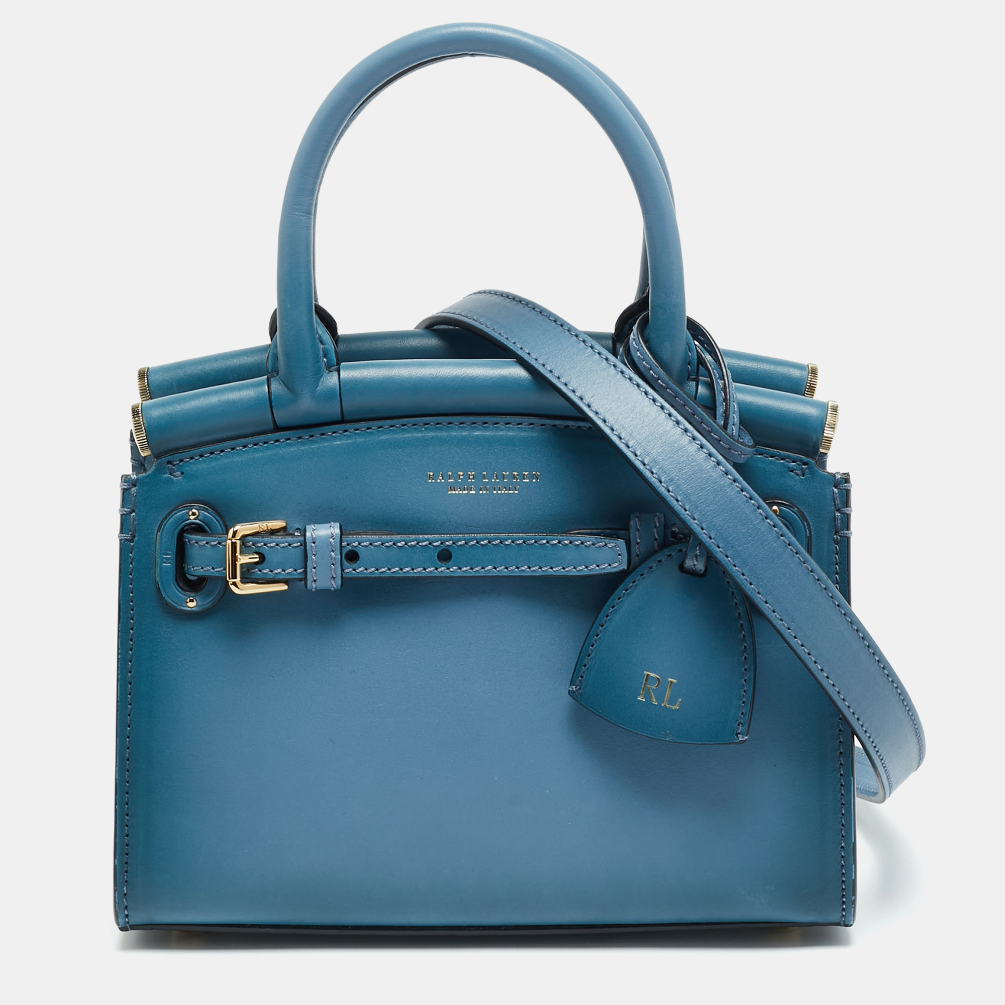 

Ralph Lauren RL50 Mini Blue Ombre Leather Bag