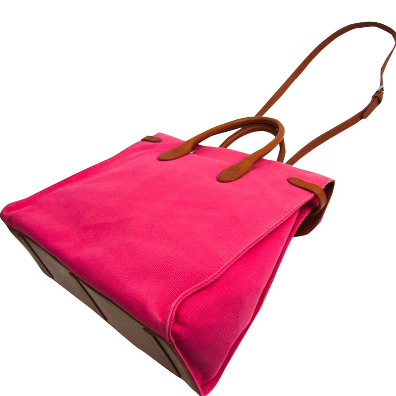 

Ralph Lauren Pink Canvas And Leather Ricky Tote, Brown