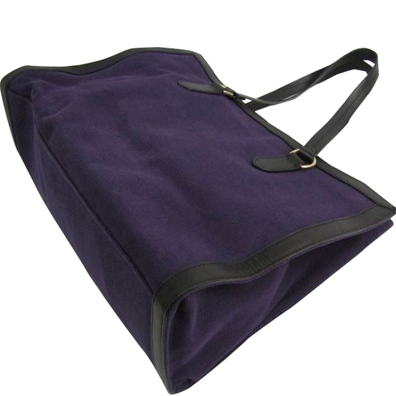 

Ralph Lauren Purple Canvas And Leather Tote Bag