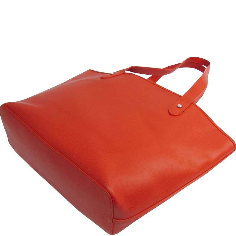 

Ralph Lauren Orange Leather Tote Bag
