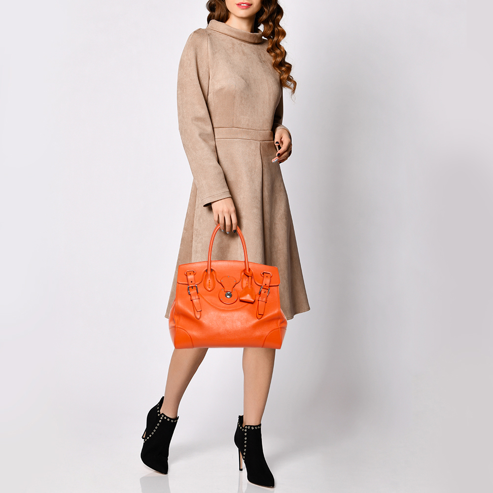 

Ralph Lauren Brown Soft Leather Ricky 33 Tote