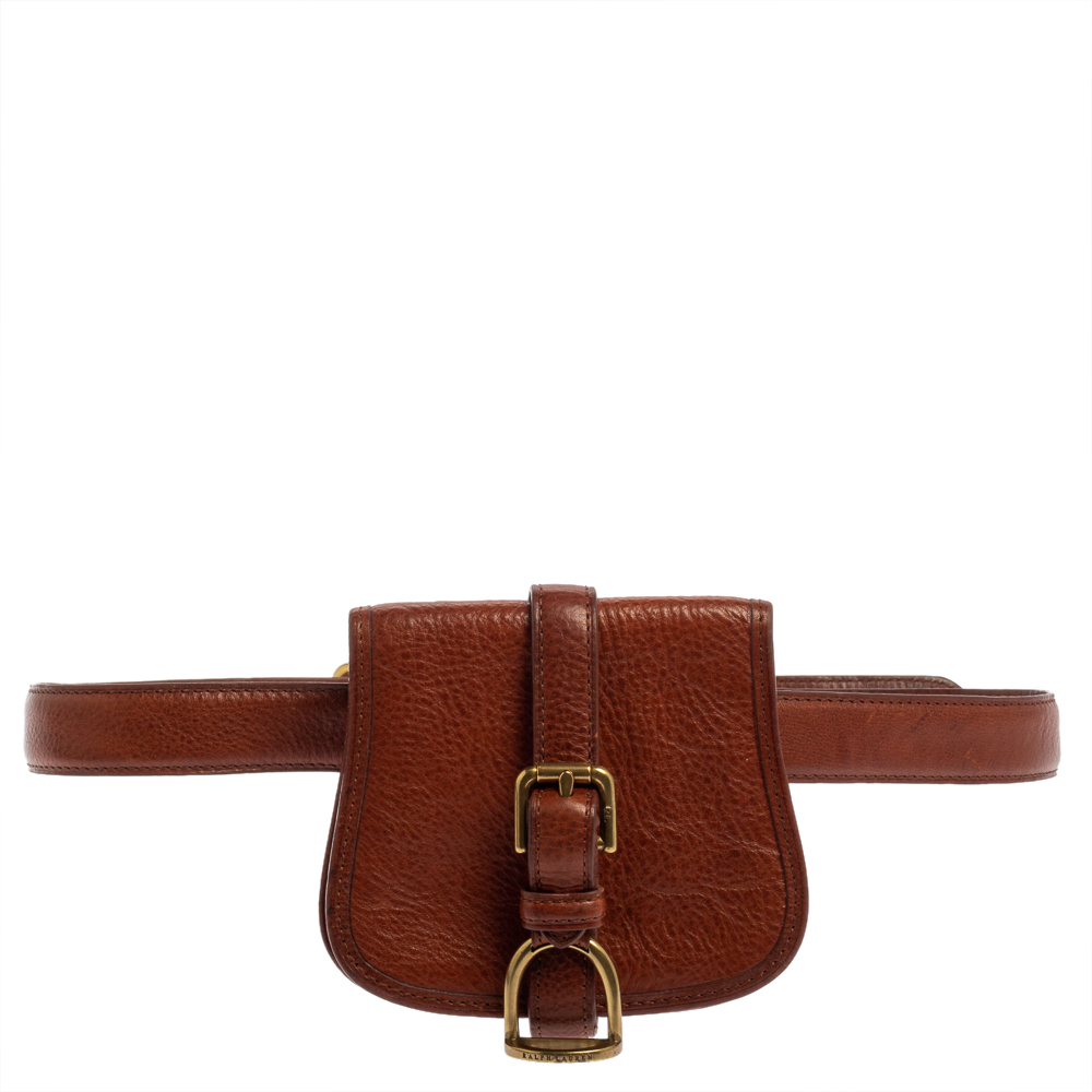 Pre-owned Ralph Lauren Tan Leather Mini Waist Bag