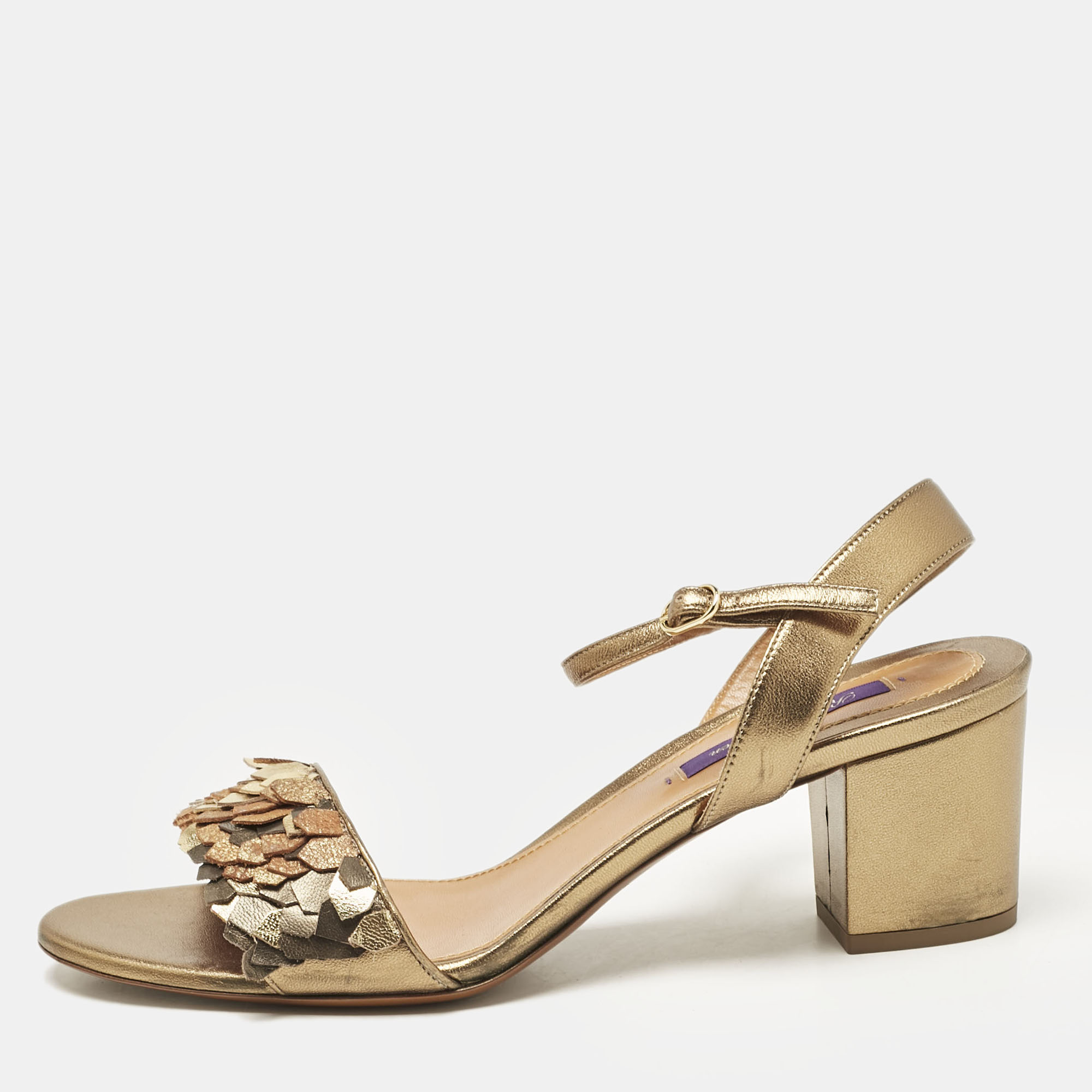 

Ralph Lauren Brown Leather Ankle Strap Sandals Size