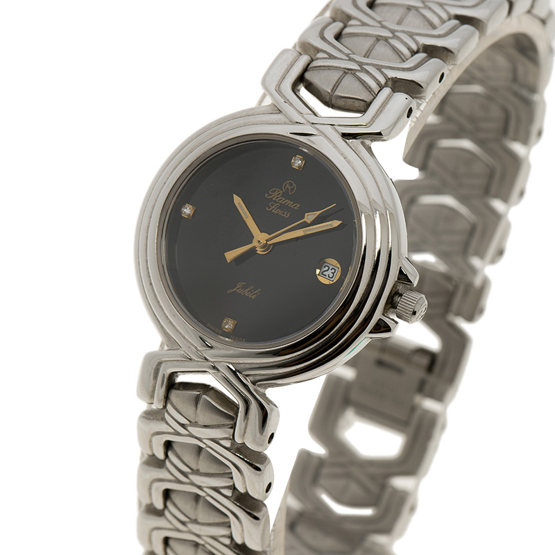 

Rama Swiss Black Stainless Steel Women's Wristwatch