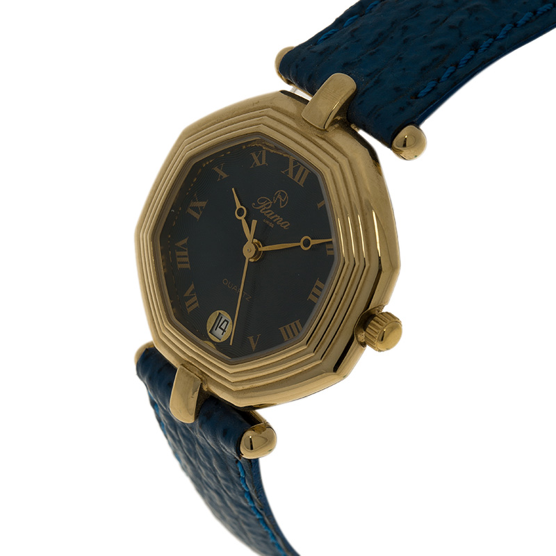 

Rama Swiss Blue Gold-Plated Stainless Steel Women's Wristwatch