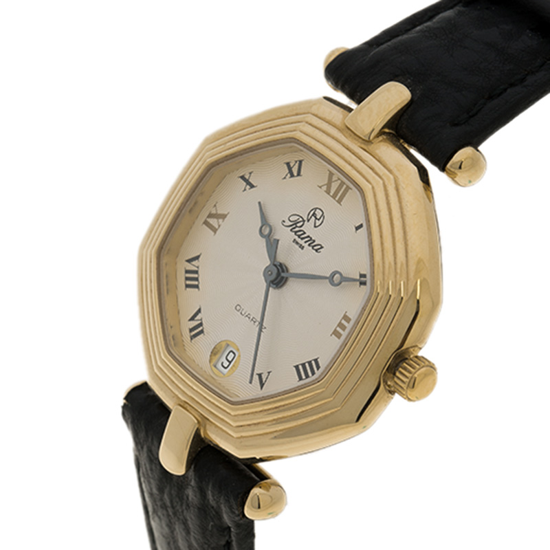 

Rama Swiss White Gold-Plated Stainless Steel Women's Wristwatch