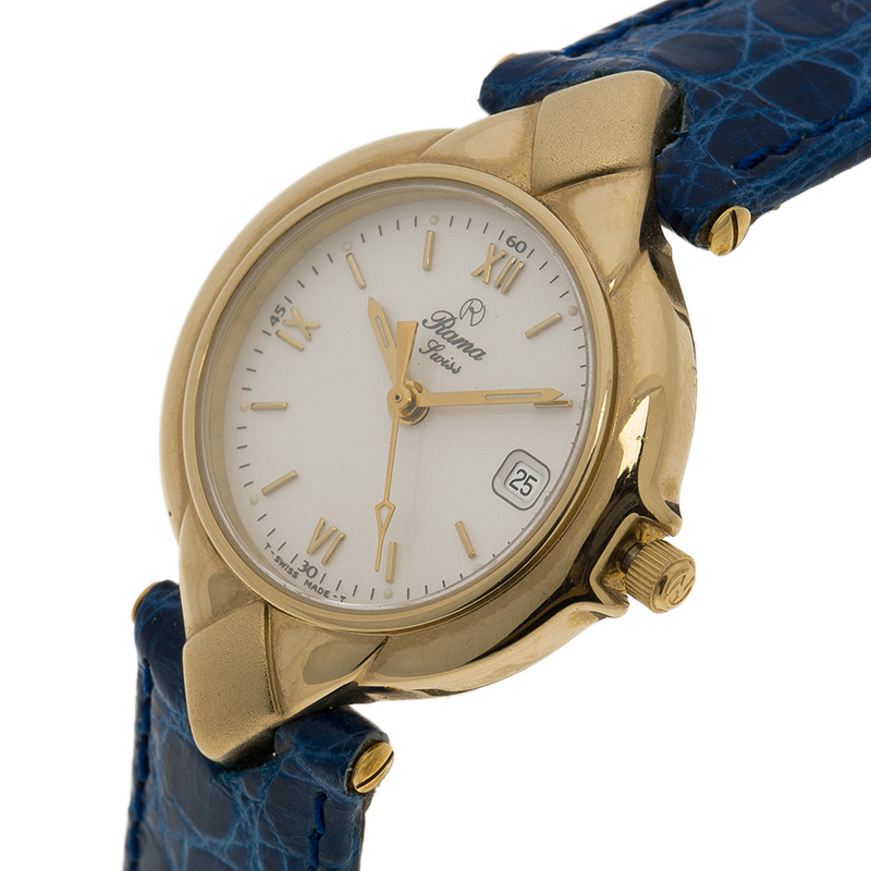 

Rama Swiss White Gold-Plated Stainless Steel Women's Wristwatch