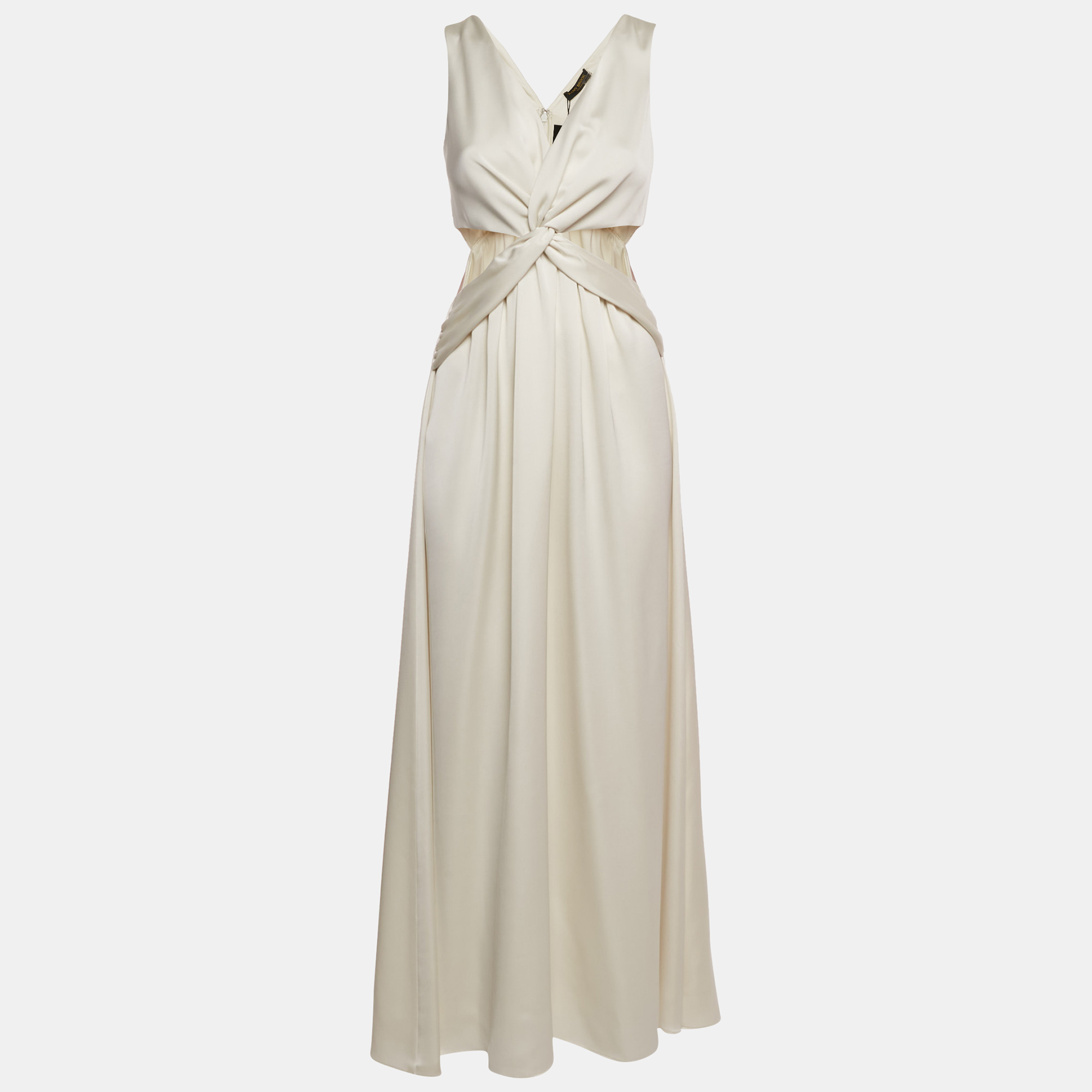 Pre-owned Ramy Brook Ivory White Satin Cut-out Irene Dress Xs