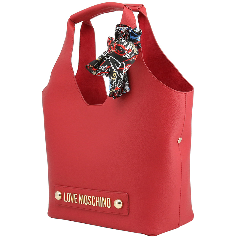 

Love Moschino Red Synthetic Leather Scarf Shoulder Bag