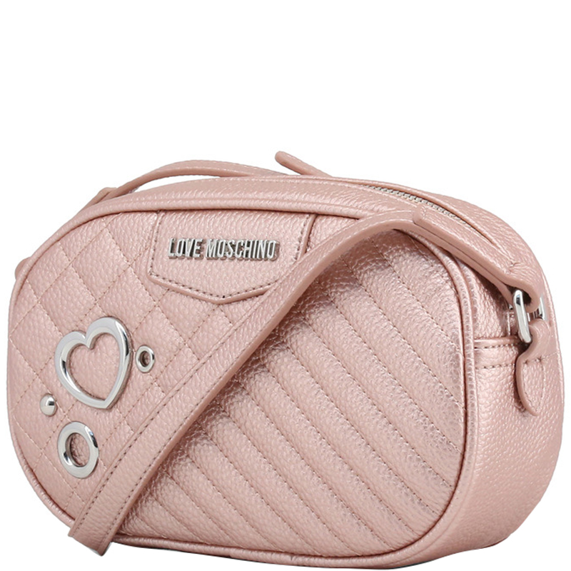 

Love Moschino Light Pink Quilted Synthetic Leather Shoulder Bag