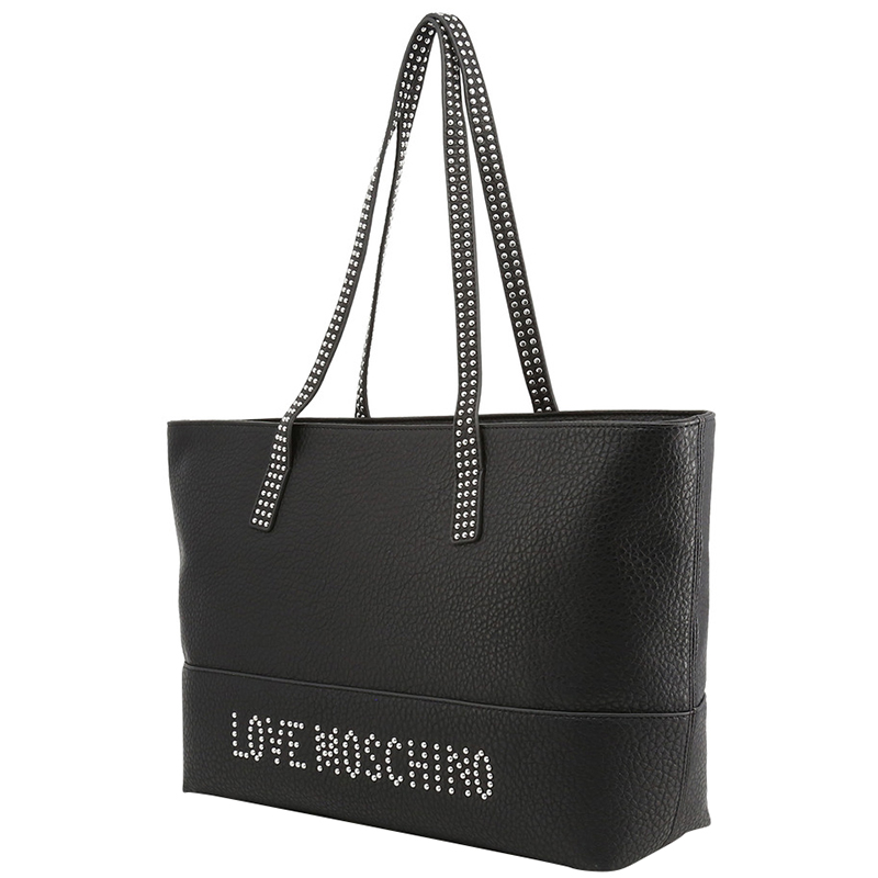 

Love Moschino Black Pebbled Synthetic Leather Tote