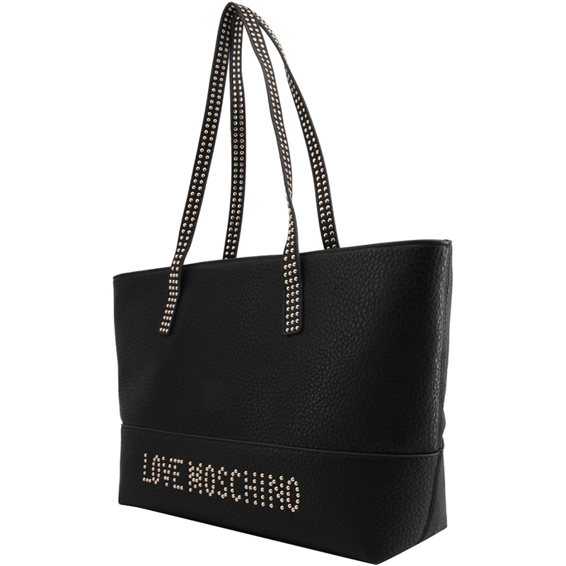 

Love Moschino Black Pebbled Synthetic Leather Tote