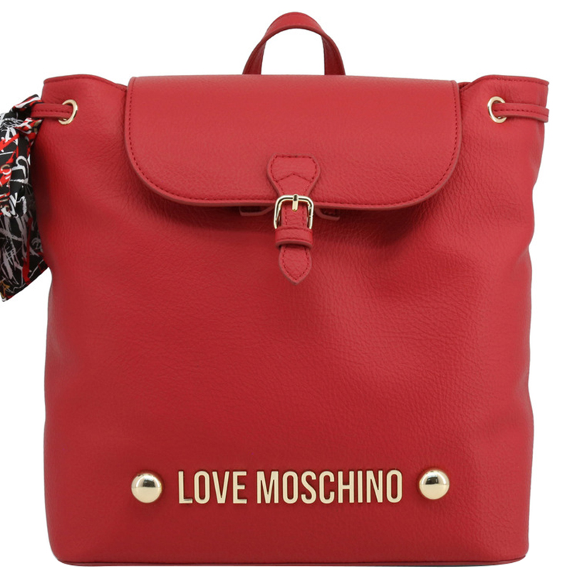 Buy Love Moschino Red Synthetic Leather Backpack 224226 at best price TLC