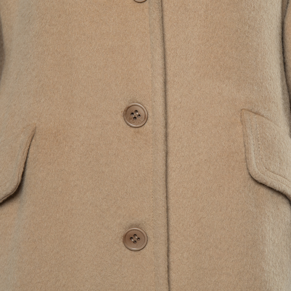 

RED Valentino Beige Alpaca Wool Blend Belted Coat