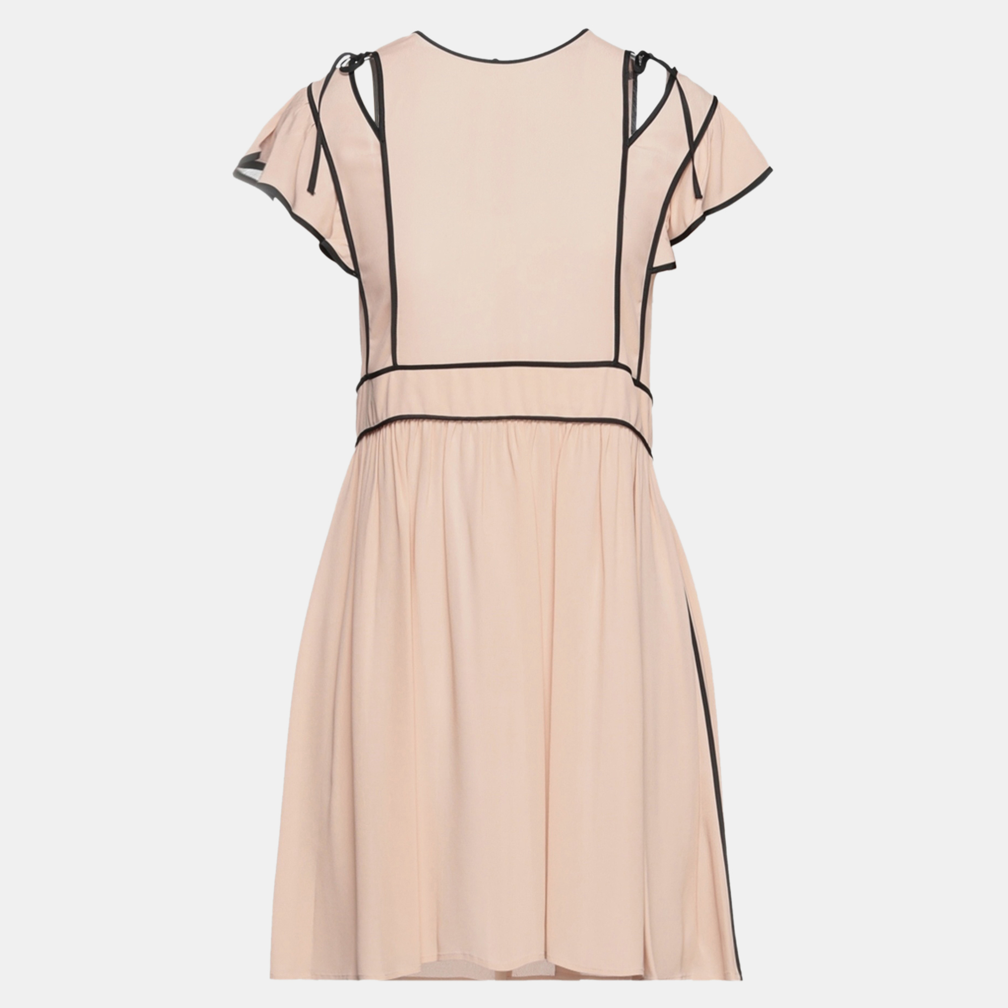 Pre-owned Red Valentino Viscose Mini Dress 38 In Pink