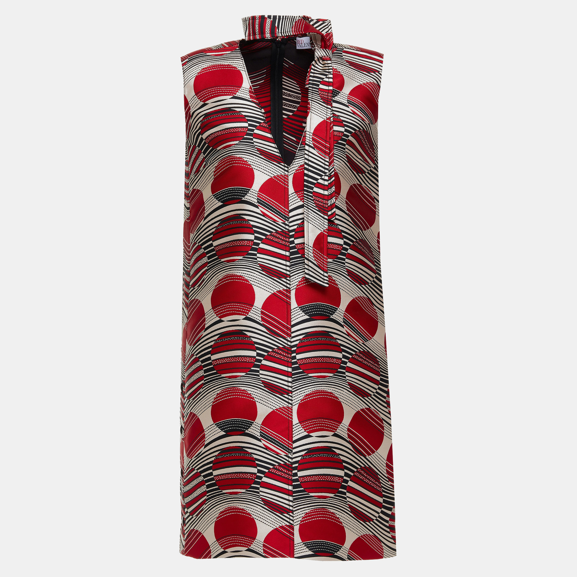 Pre-owned Red Valentino Multicolor Print Fabric Mini Dress Size 42