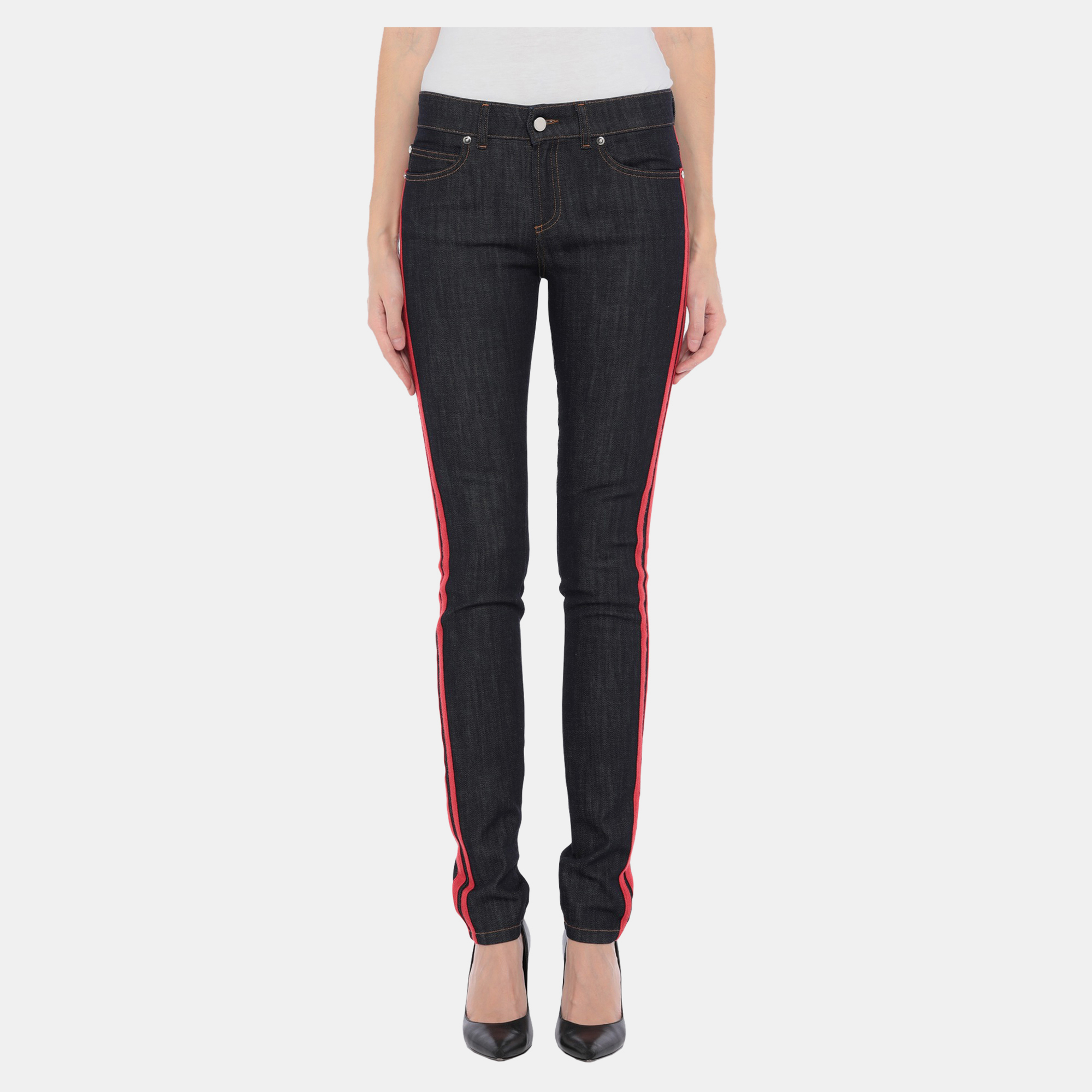 Pre-owned Red Valentino Redvalentino Cotton Jeans 26 In Black