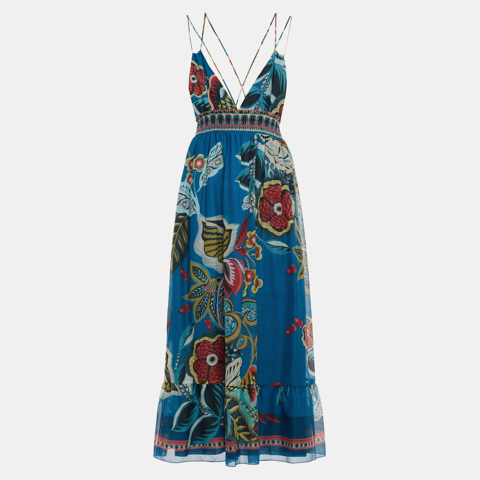 

Redvalentino Cotton Midi Dress 42, Multicolor