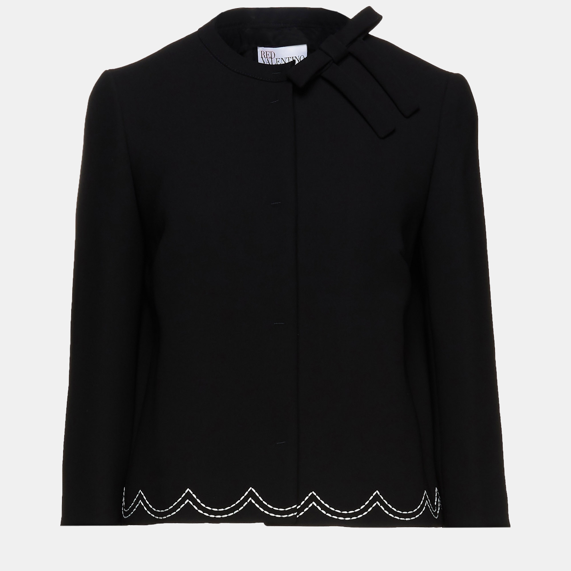 

Red Valentino Black Crepe Bow Detail Jacket  (IT 44