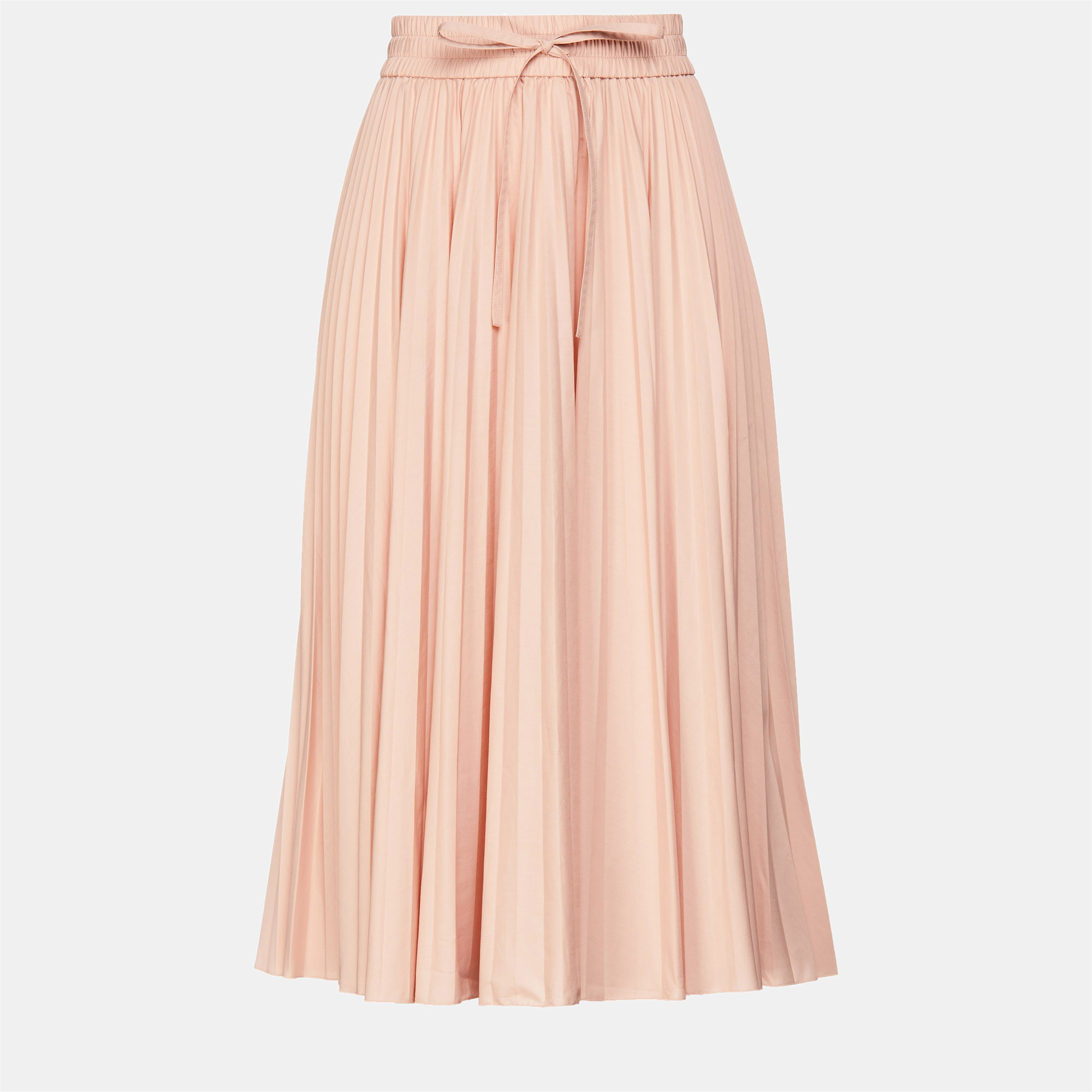 Pre-owned Red Valentino Cotton Midi Skirt 38 In Beige