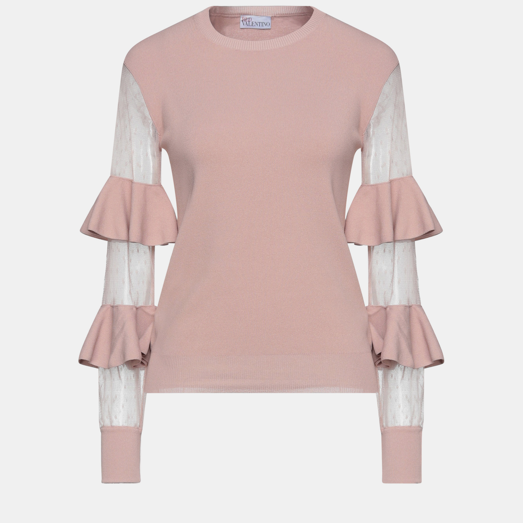 Pre-owned Red Valentino Viscose Sweater Xs In Pink