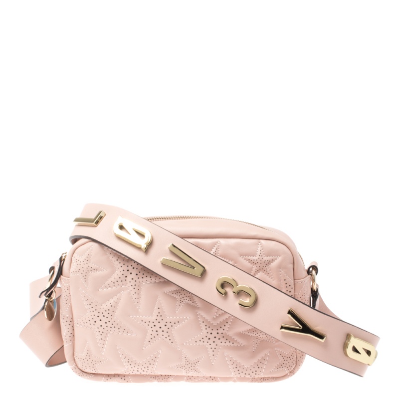 RED Valentino Nude Star Quilted Leather Crossbody Bag