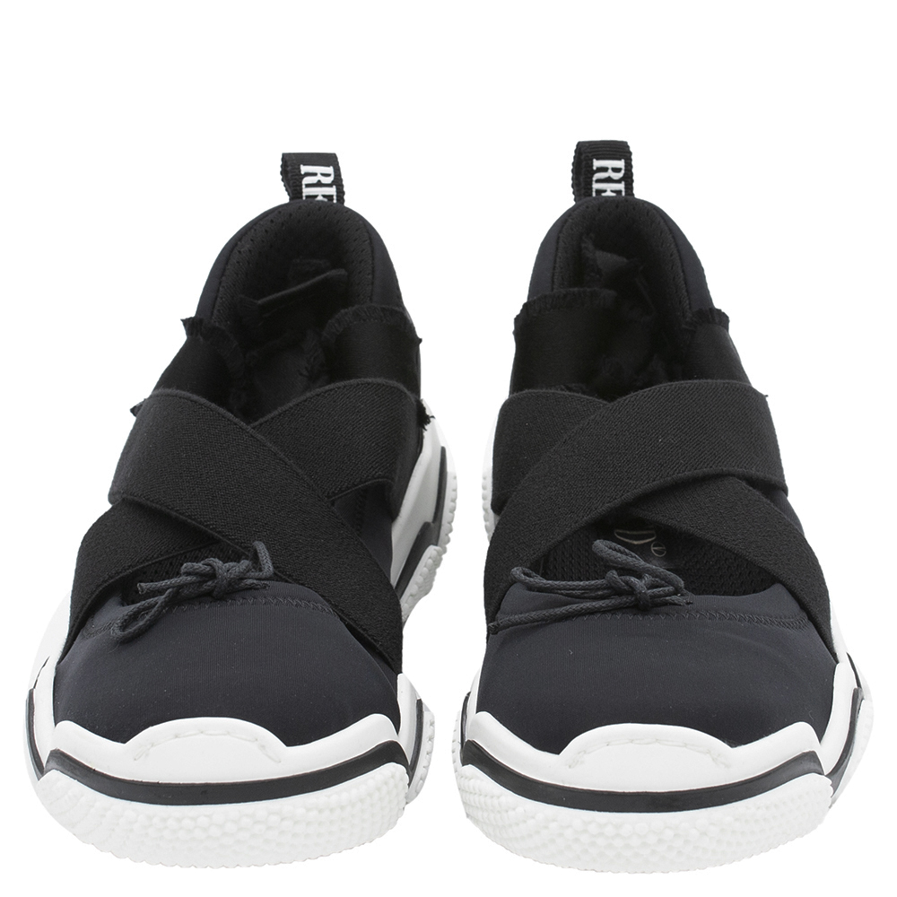 

RED Valentino Black Fabric Ultra Ballet Sneakers Size