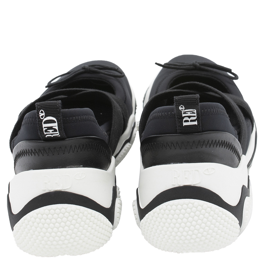 

RED Valentino Black Fabric Ballet Sneakers Size