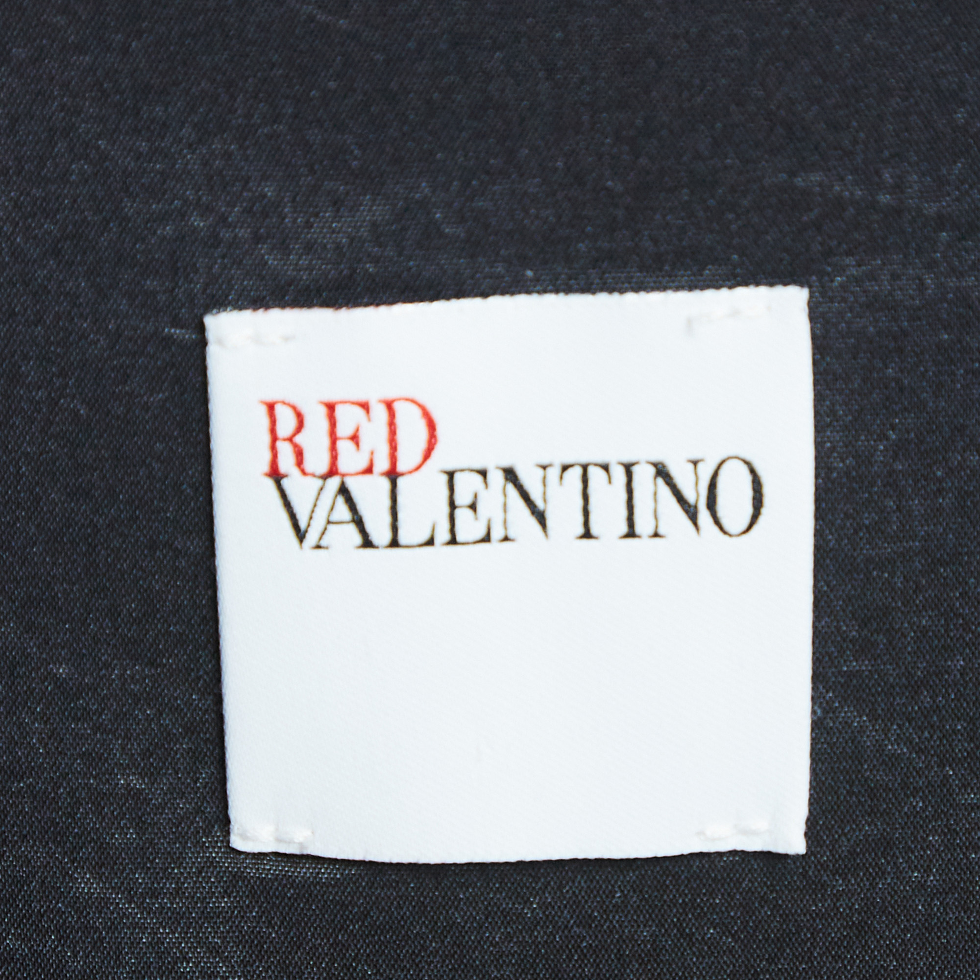 RED Valentino Blue Cotton Pleated Mini Dress S 