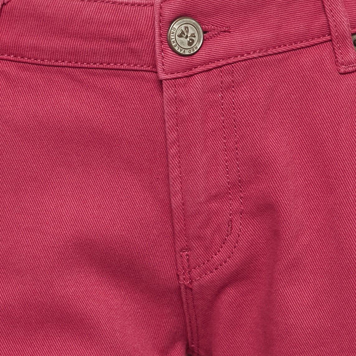 RED Valentino Pink Denim Bow Detail Jeans L Waist 32