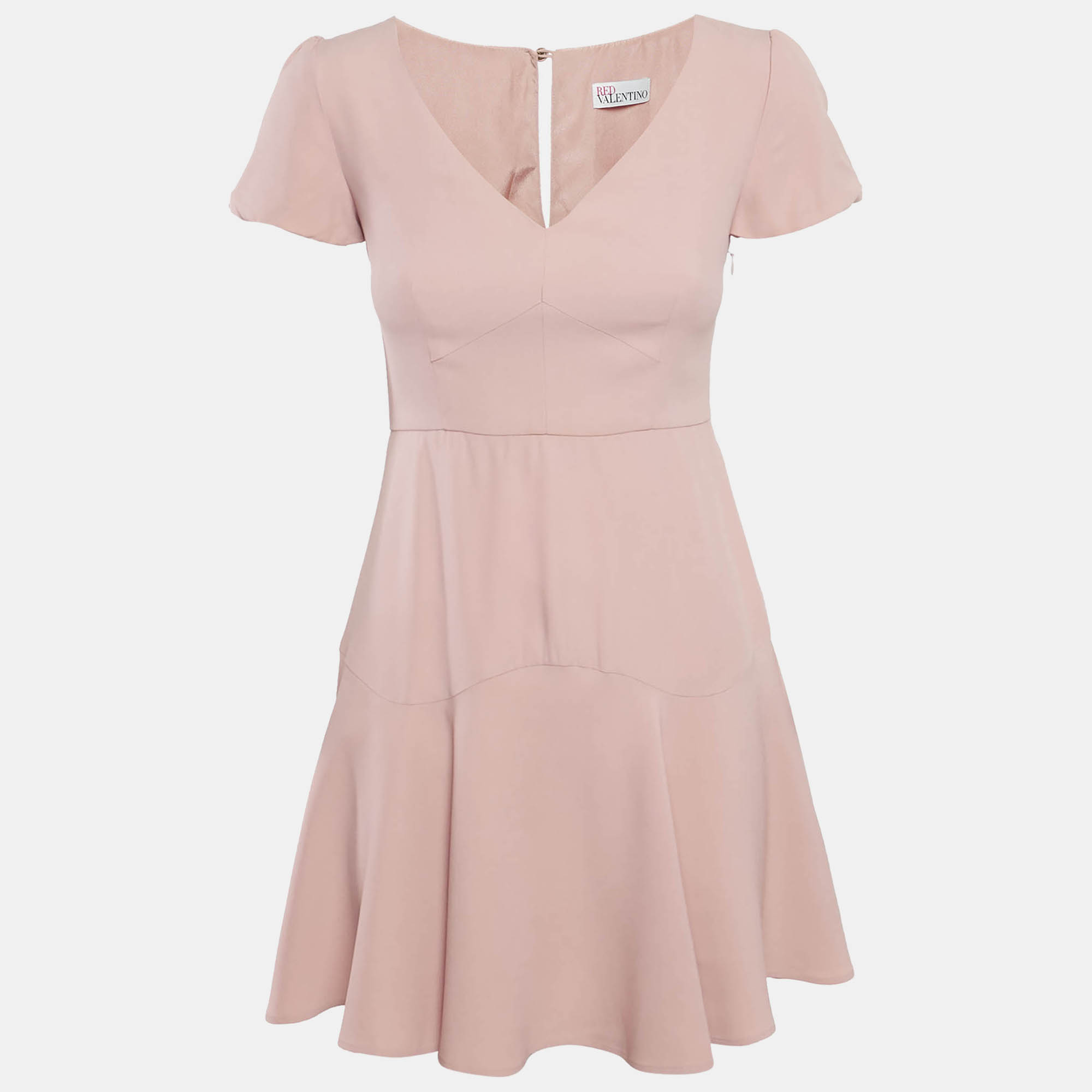

RED Valentino Pink Satin Mini Dress S