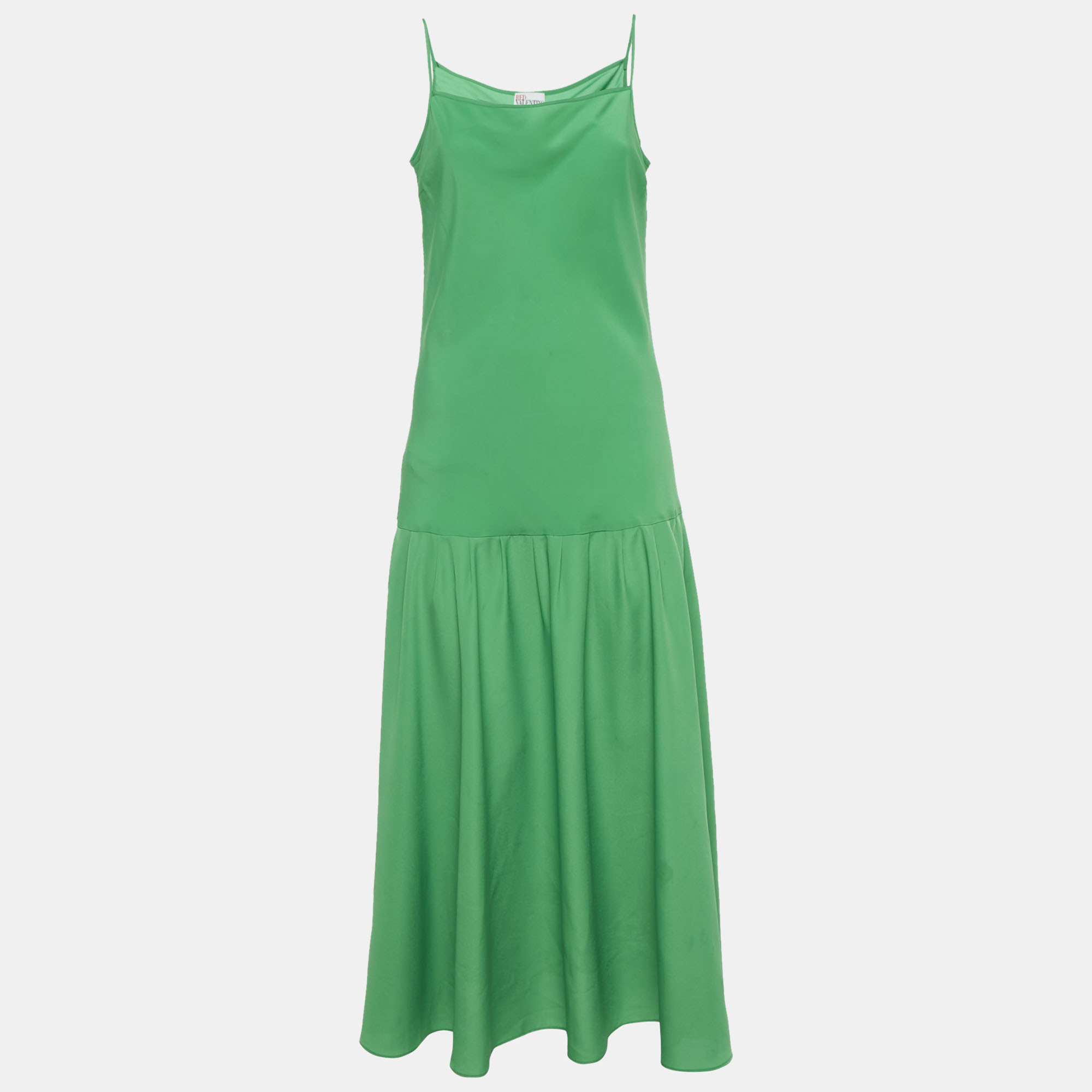 RED Valentino Red Crepe Drop-Waist Maxi Dress L