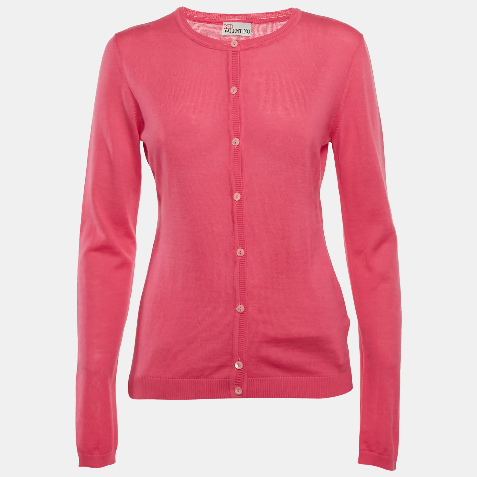 

RED Valentino Pink Wool Knit Cardigan L