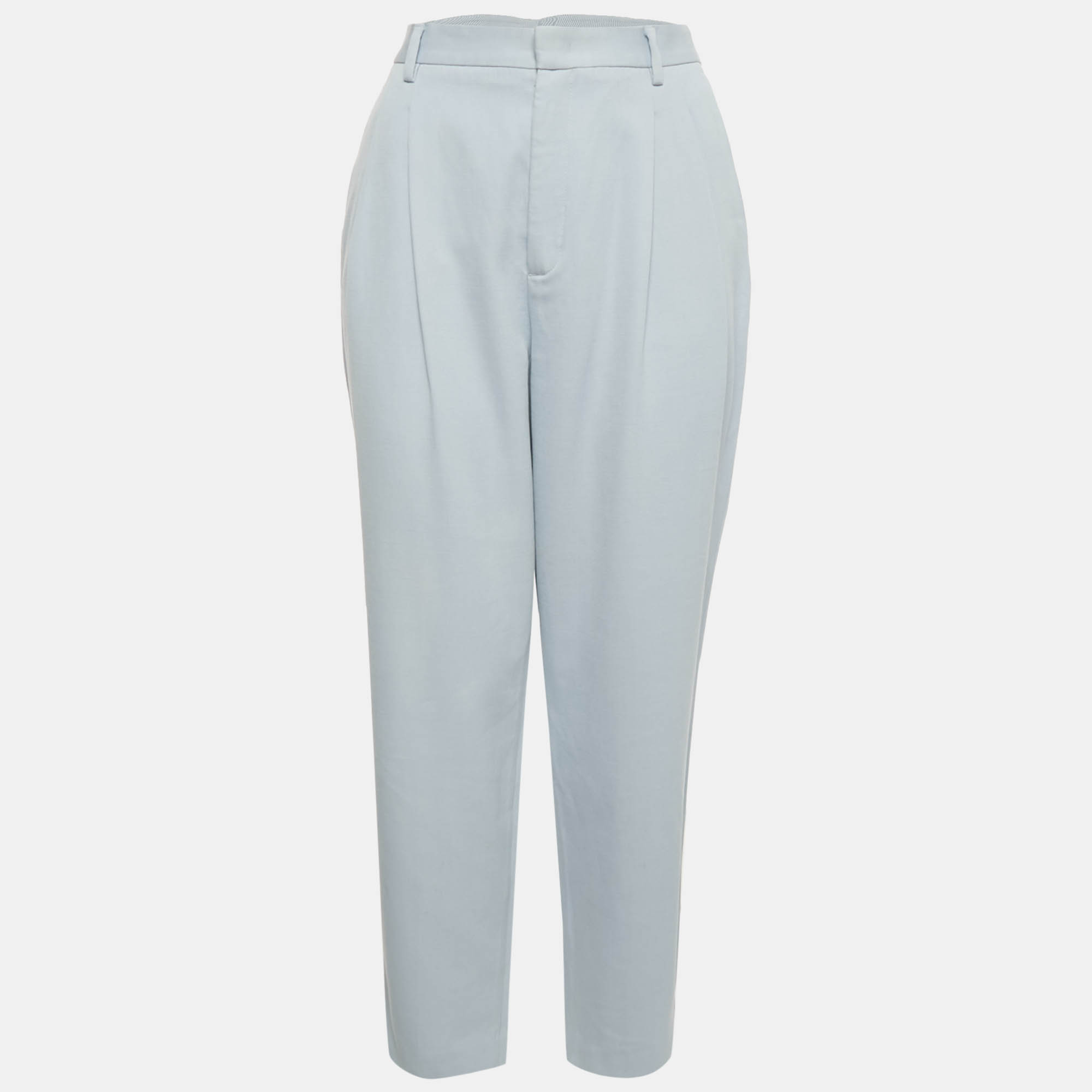 

RED Valentino Light Blue Cotton Blend Formal Trousers M