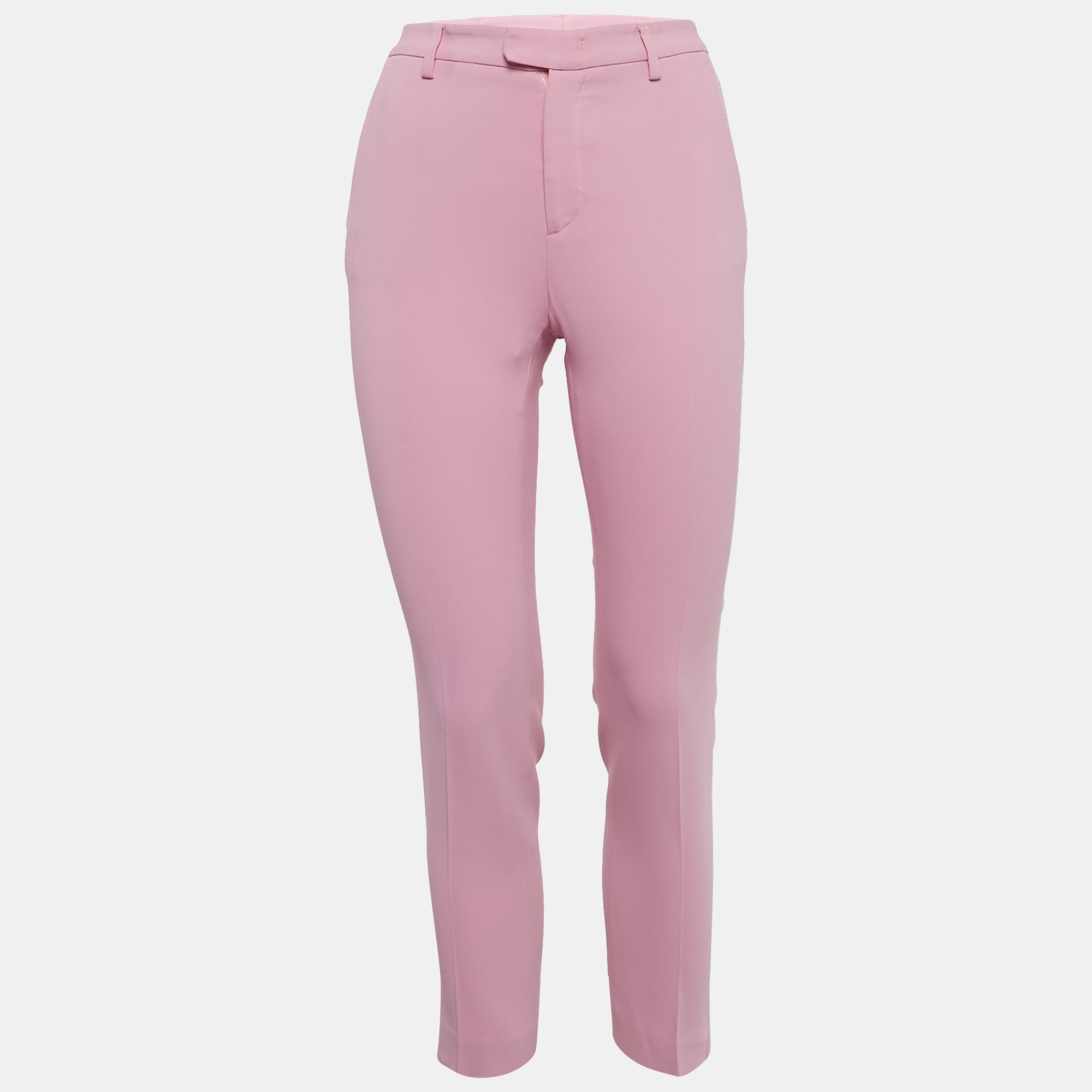

RED Valentino Pink Crepe Regular Fit Trouser XS