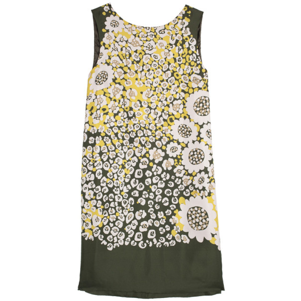 Pre Owned RED Valentino Floral Print Silk Dress M