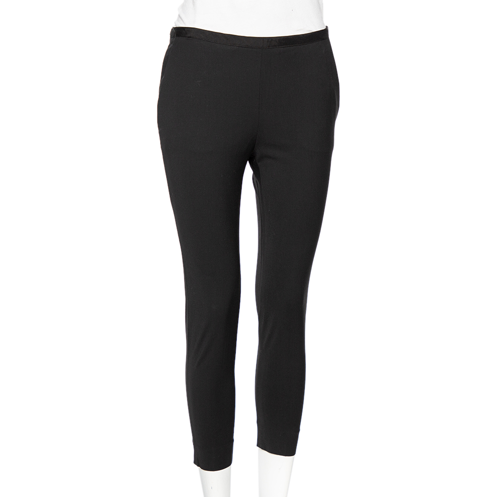 

RED Valentino Black Wool Cropped Formal Pants