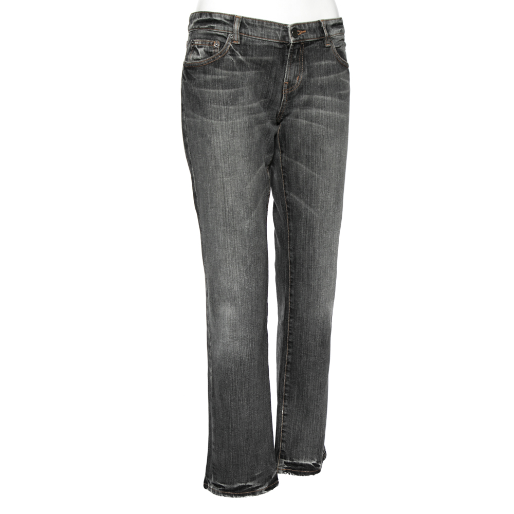 

RED Valentino Grey Faded Effect Denim Jeans