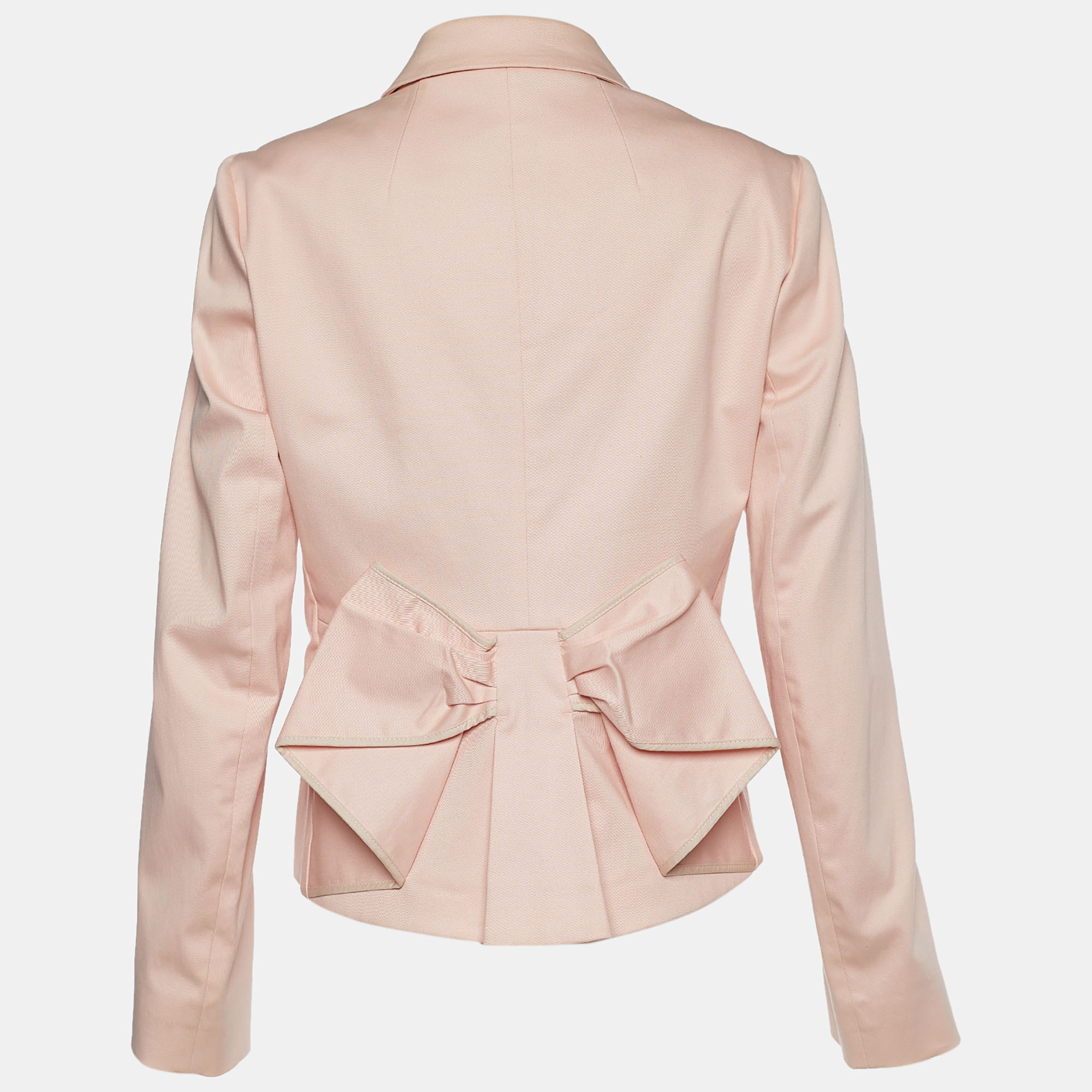 

RED Valentino Pink Stretch Cotton Button Front Blazer