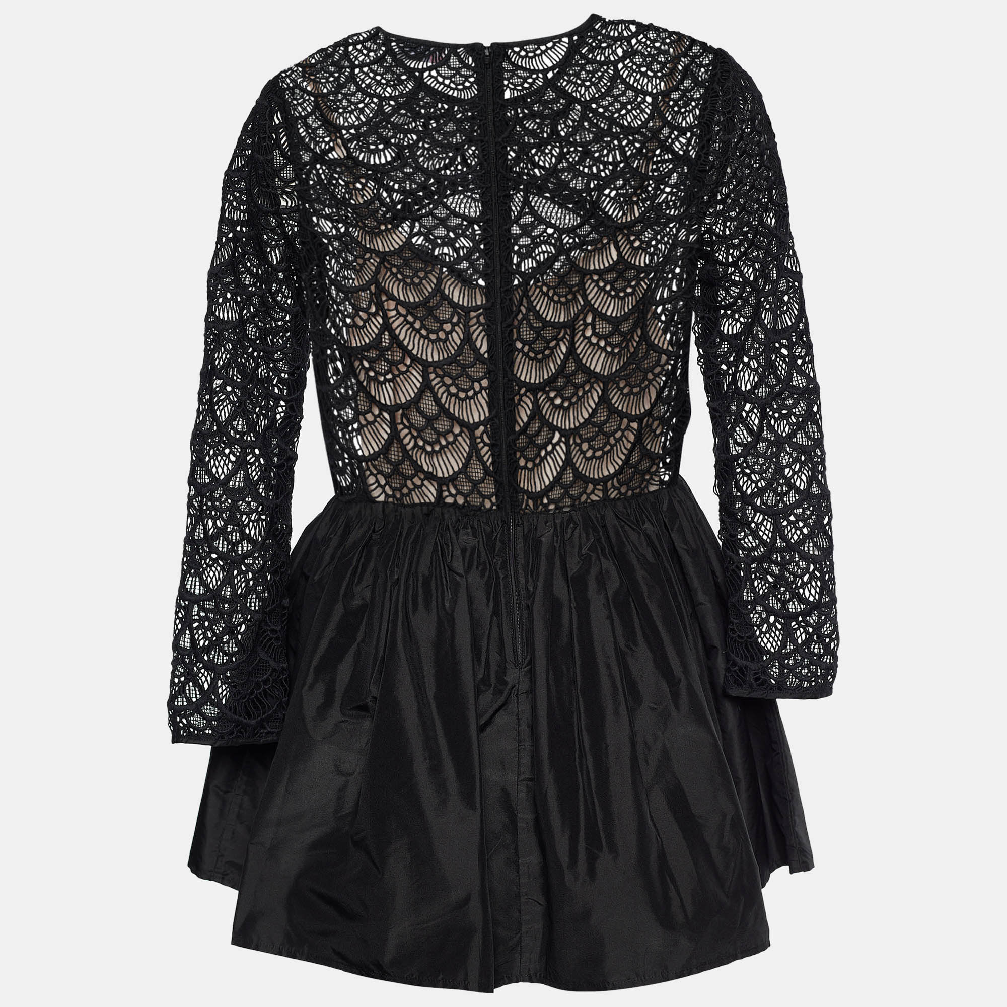 

Red Valentino Black Guipure Lace Mini Dress