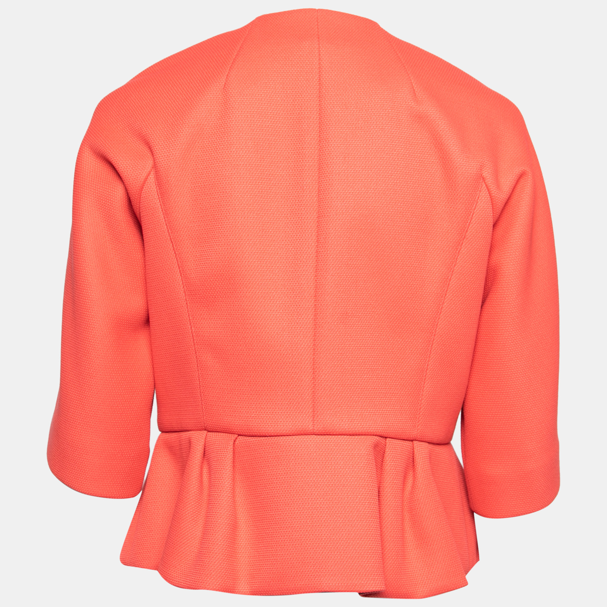 

RED Valentino Coral Pink Pique Bow Detail Jacket