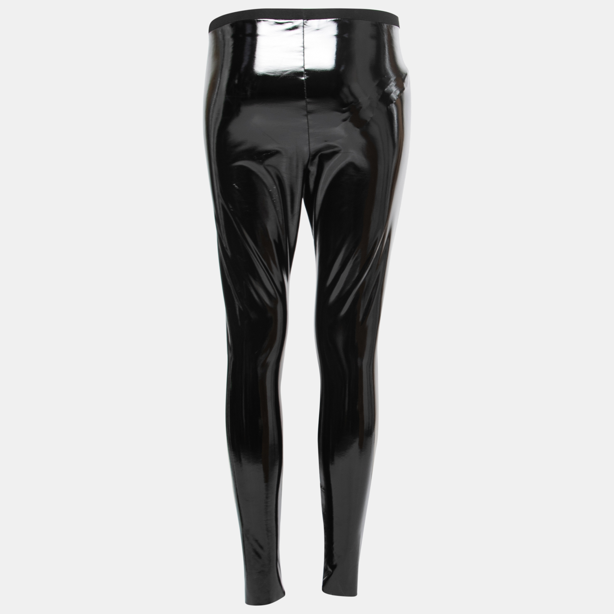 

RED Valentino Black Faux Leather Leggings