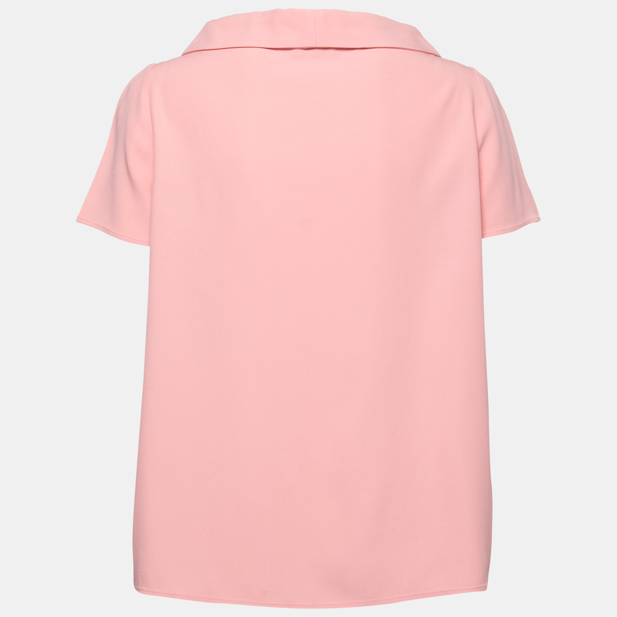 

RED Valentino Pink Crepe Bow Detail Blouse