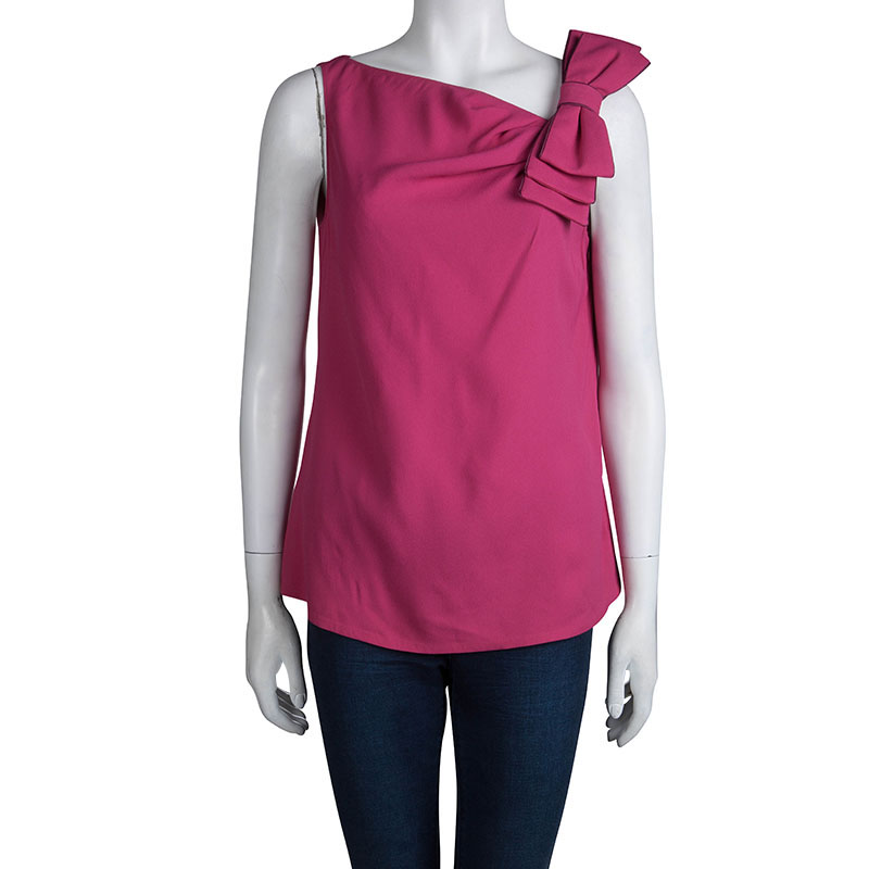 

Red Valentino Pink Bow Detail Sleeveless Top