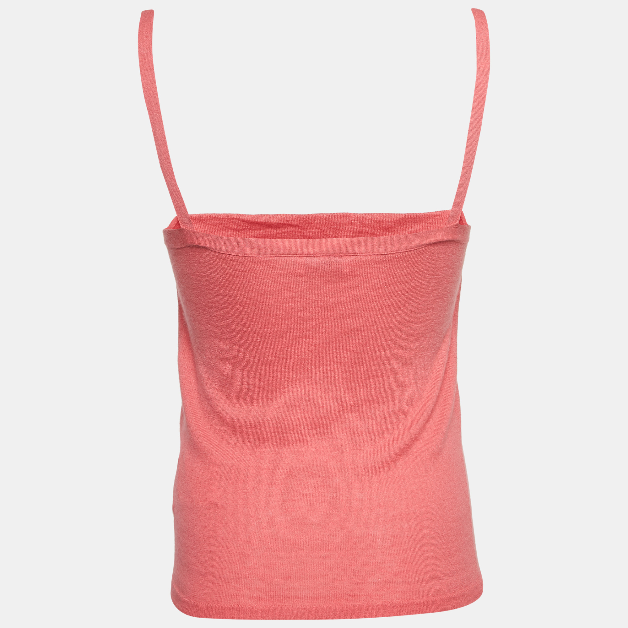 RED Valentino Pink Cashmere Knit Shoulder Strap Top M 